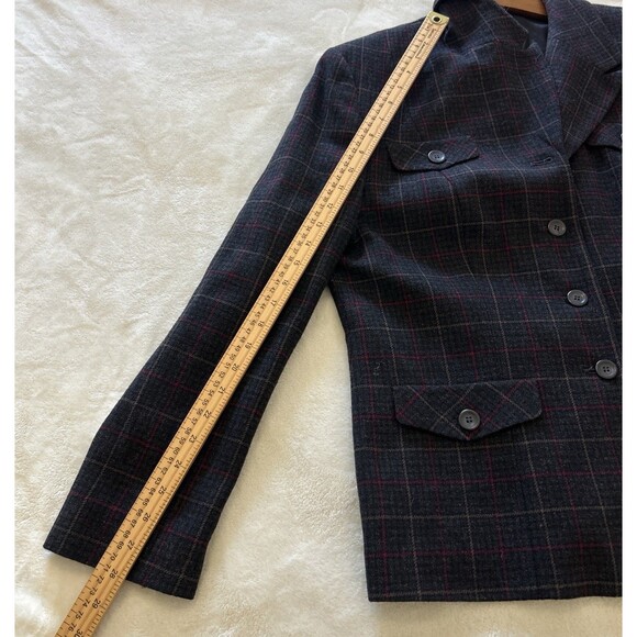 Vintage Pendleton Womens Blazer Size 16 Tartan Plaid 100% Wool USA Made Academia - Picture 9 of 14